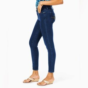 NWT Lilly Pulitzer Eagan High Rise Super Skinny - Bennet Wash | 00 *FLAW